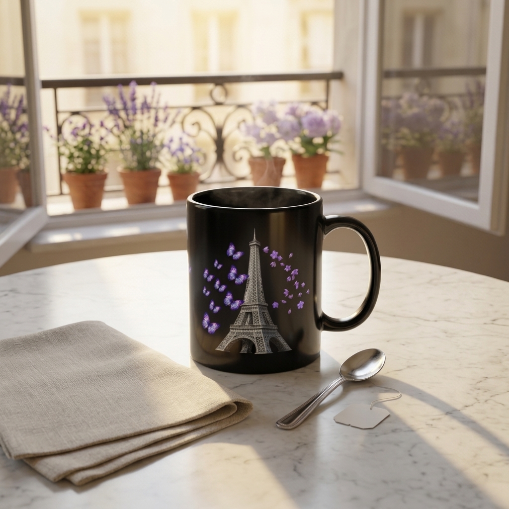 tsgabrielle® • Paris - La Tour Eiffel • Glossy Mug • Black • Ceramic • 2 Sizes - View 11