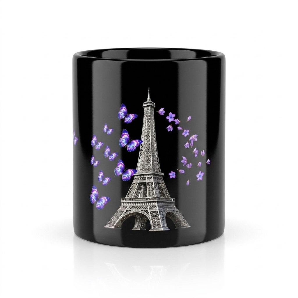 tsgabrielle® • Paris - La Tour Eiffel • Glossy Mug • Black • Ceramic • 2 Sizes
