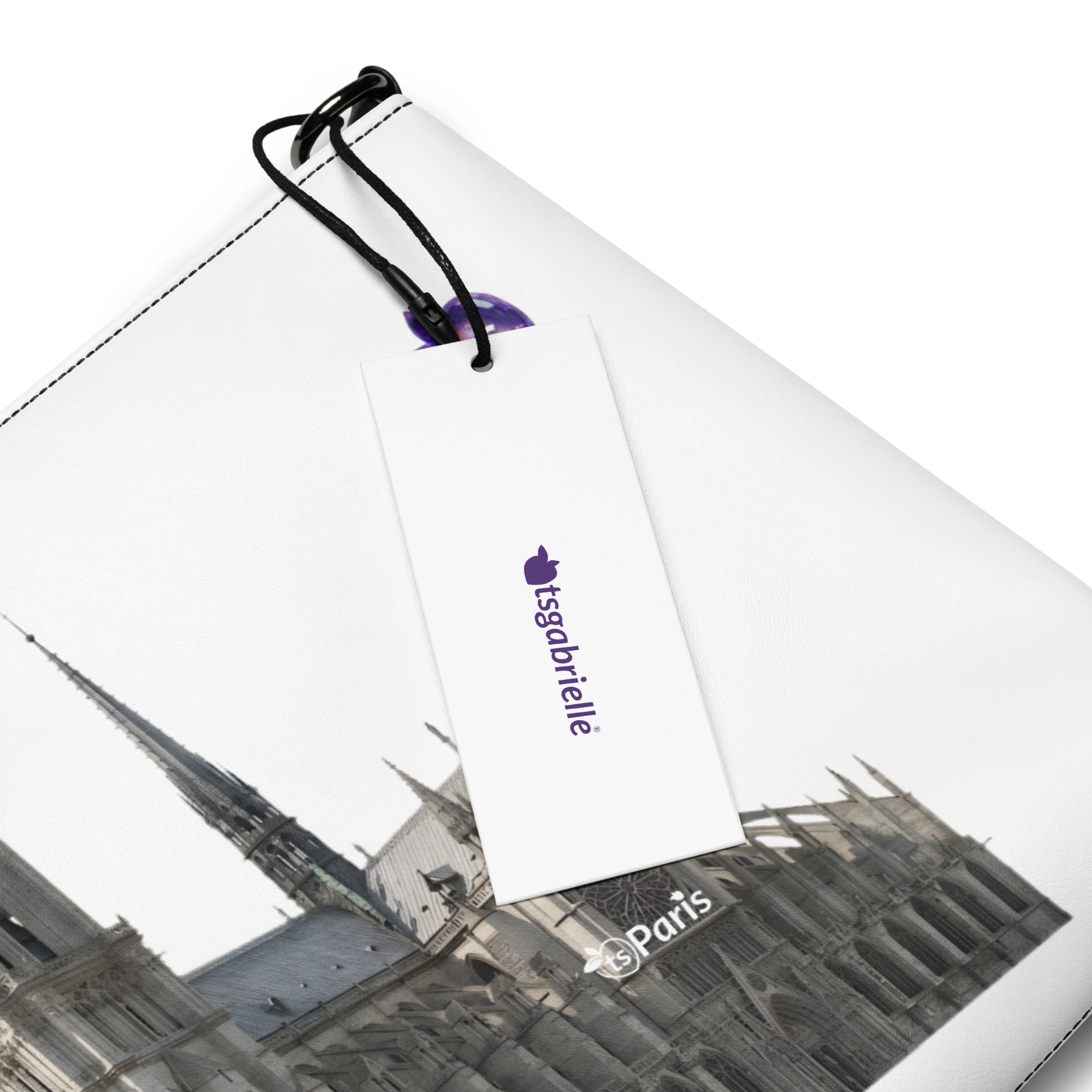tsgabrielle® • Paris - Notre-Dame Cathedral • Crossbody Bag • White • 11″ × 8″ - View 6