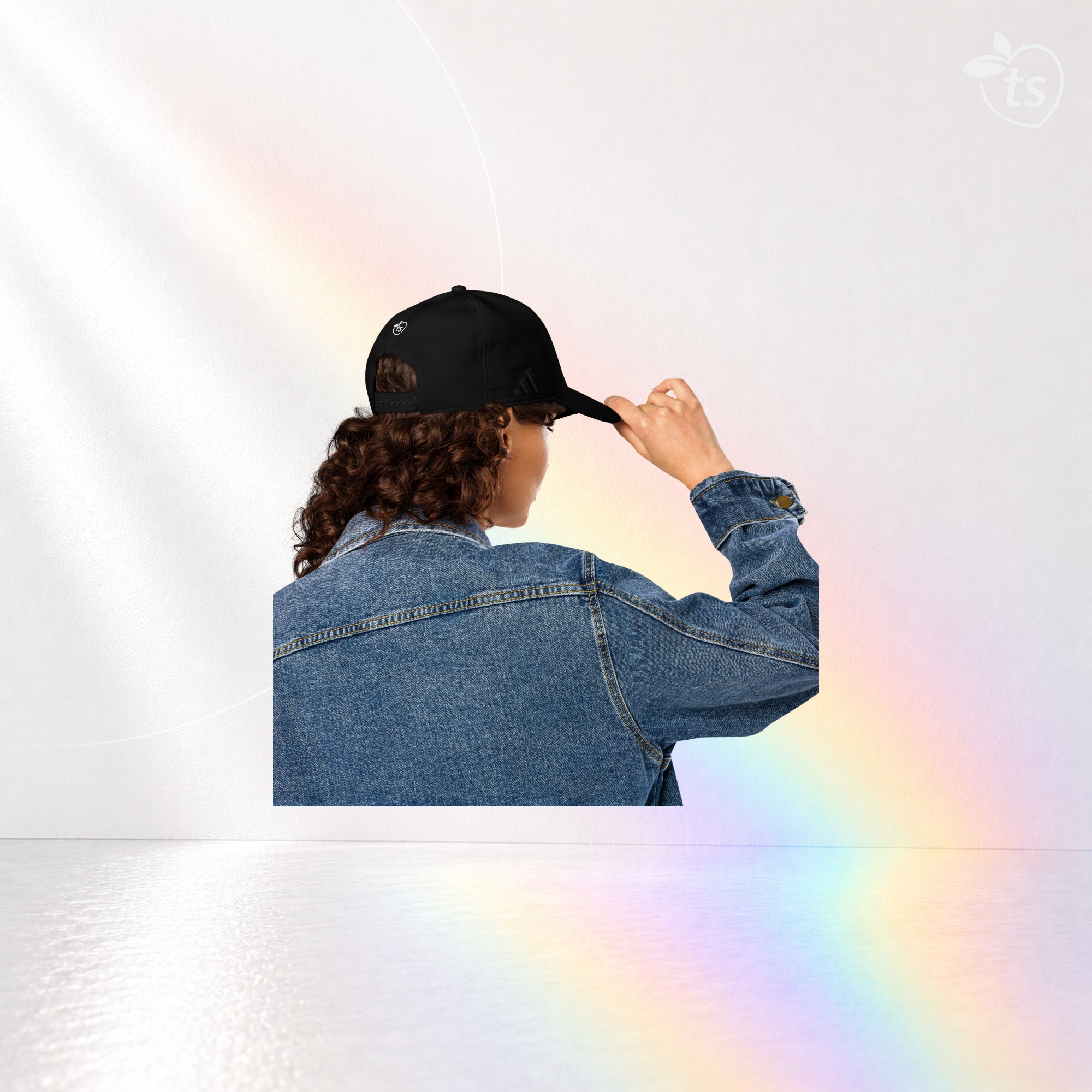 adidas® x tsgabrielle® • Dad Hat • Black — lifestyle verso