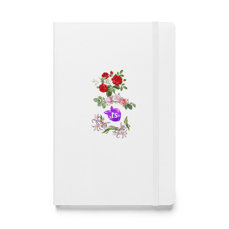 JournalBook® by tsgabrielle® • TransFLOWer • Hardcover Bound Notebook • White