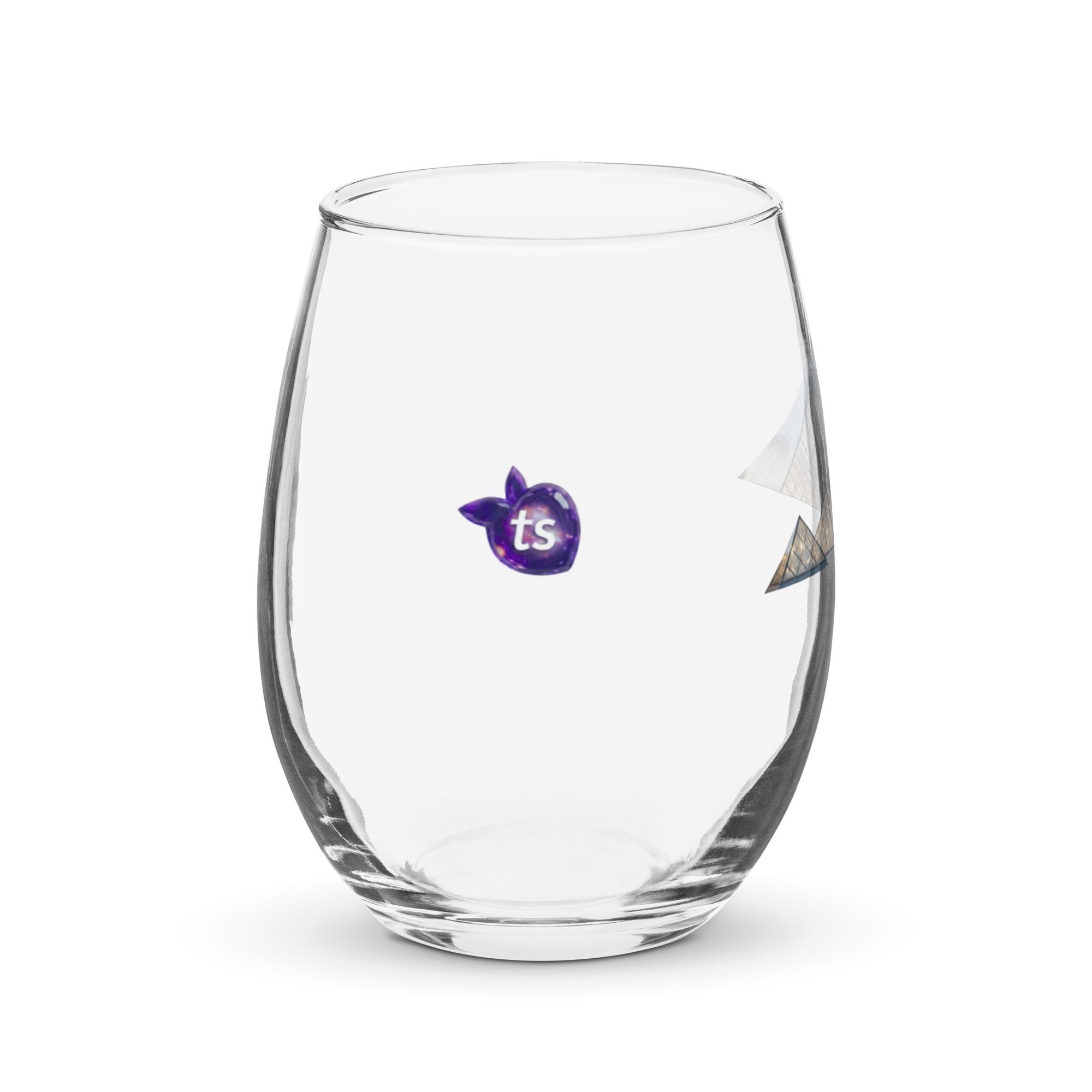 tsgabrielle® • Paris – The Louvre Pyramid • Stemless Wine Glass • 15 oz - View 2