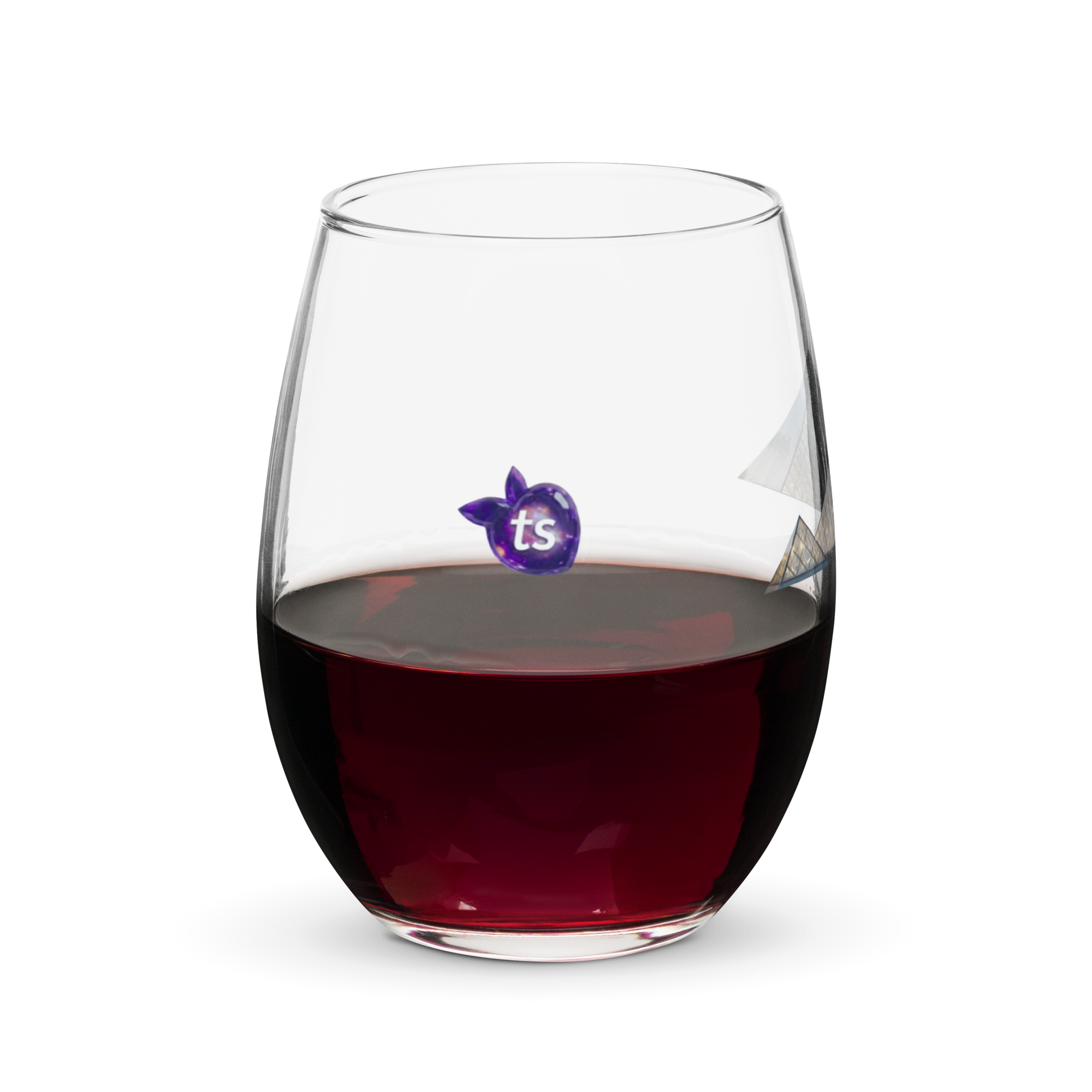 tsgabrielle® • Paris – The Louvre Pyramid • Stemless Wine Glass • 15 oz