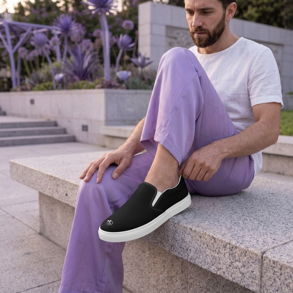 tsgabrielle® • For Him • Slip-On Canvas Shoes • Black - View 5