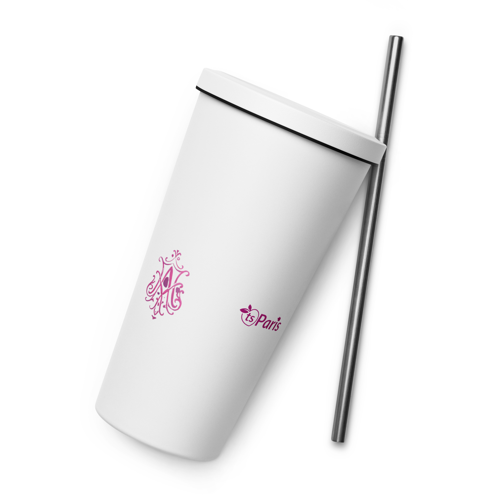 tsgabrielle® • Paris - Marie Antoinette • Tumbler • Stainless Steel • White • 20 oz