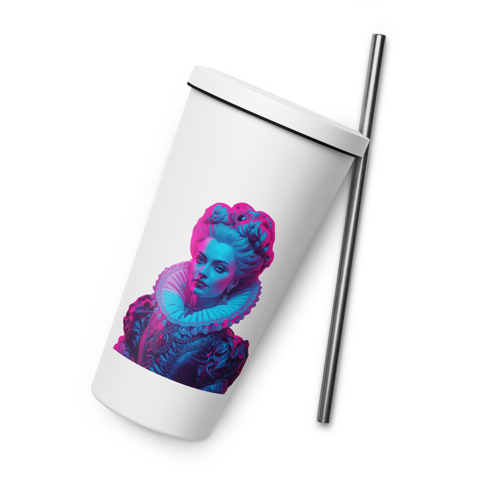 tsgabrielle® • Paris - Marie Antoinette • Tumbler • Stainless Steel • White • 20 oz