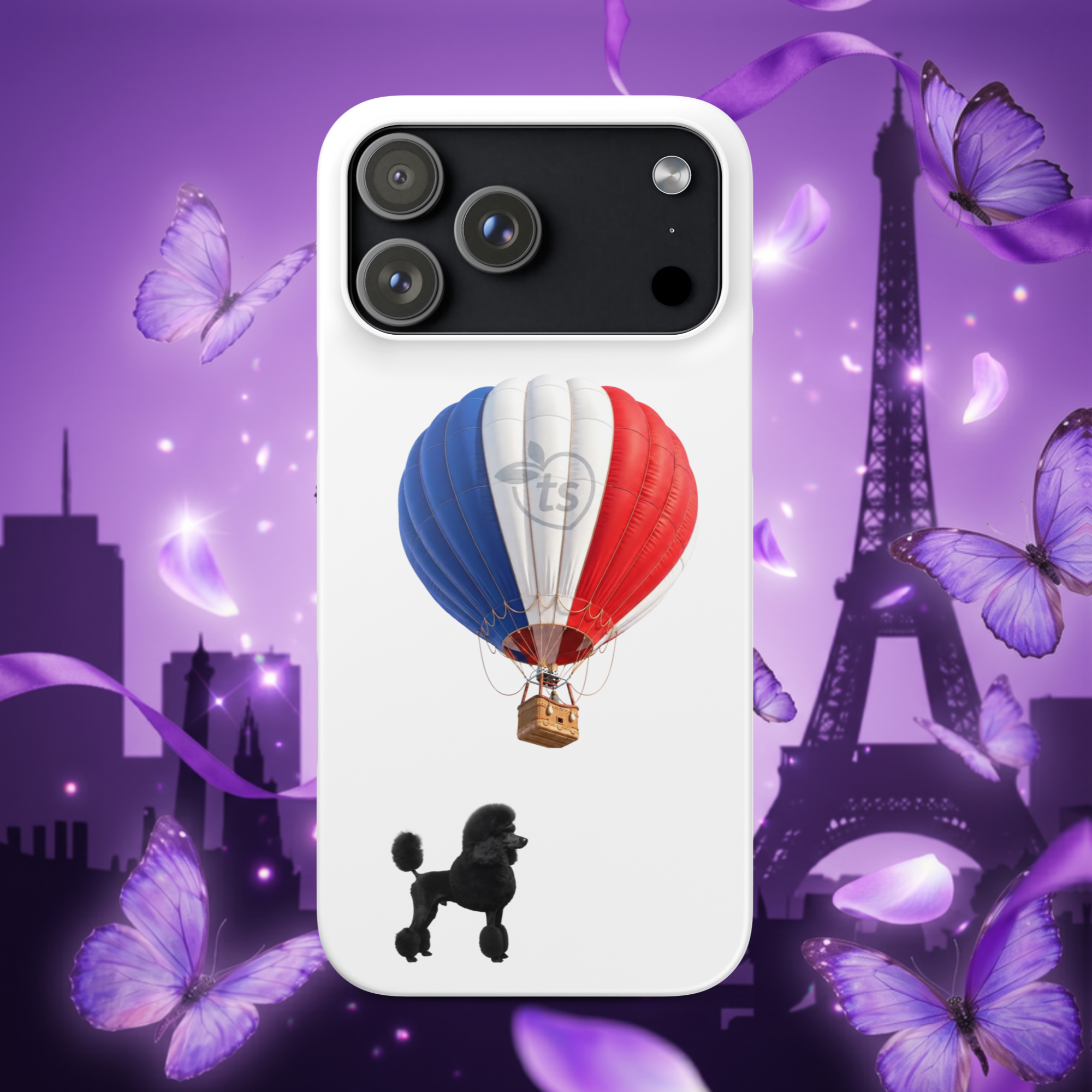 tsgabrielle® • Paris - Le Chien • Snap Case Compatible with iPhone® • White • Latest Models