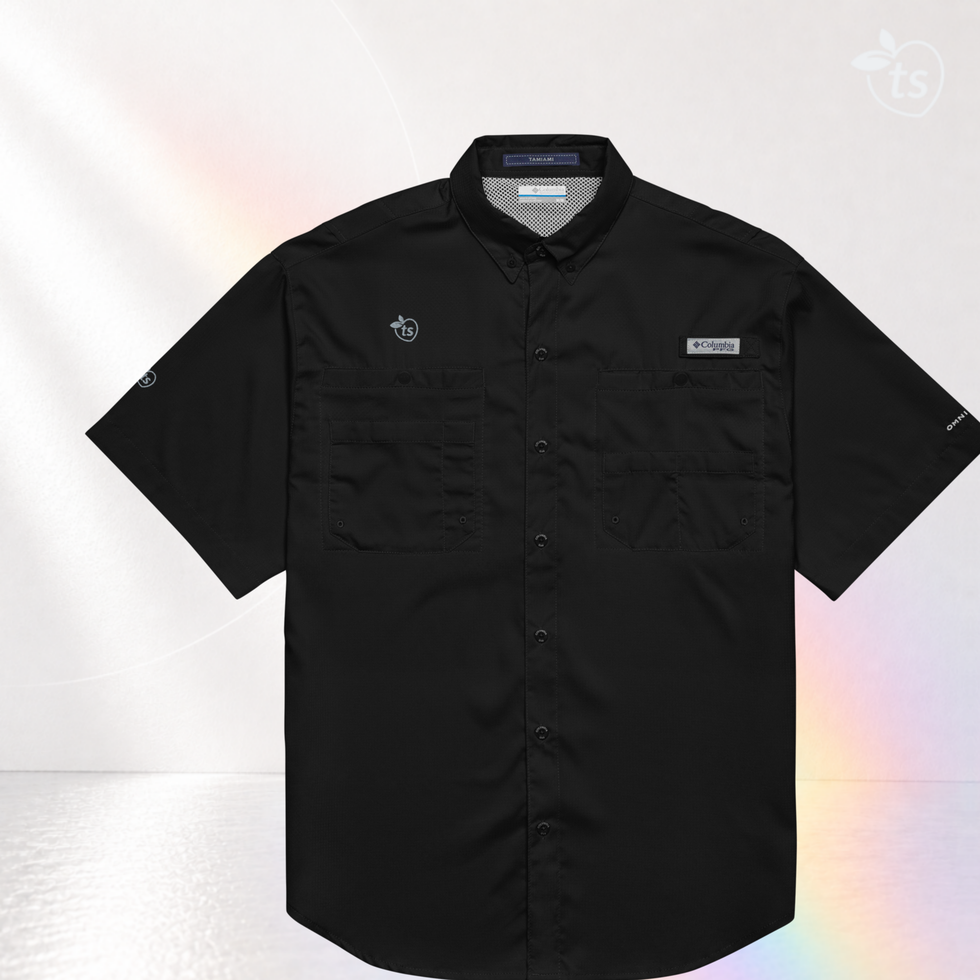 Columbia® by tsgabrielle® • Men's • Short Sleeve Button Shirt • Dark Colors