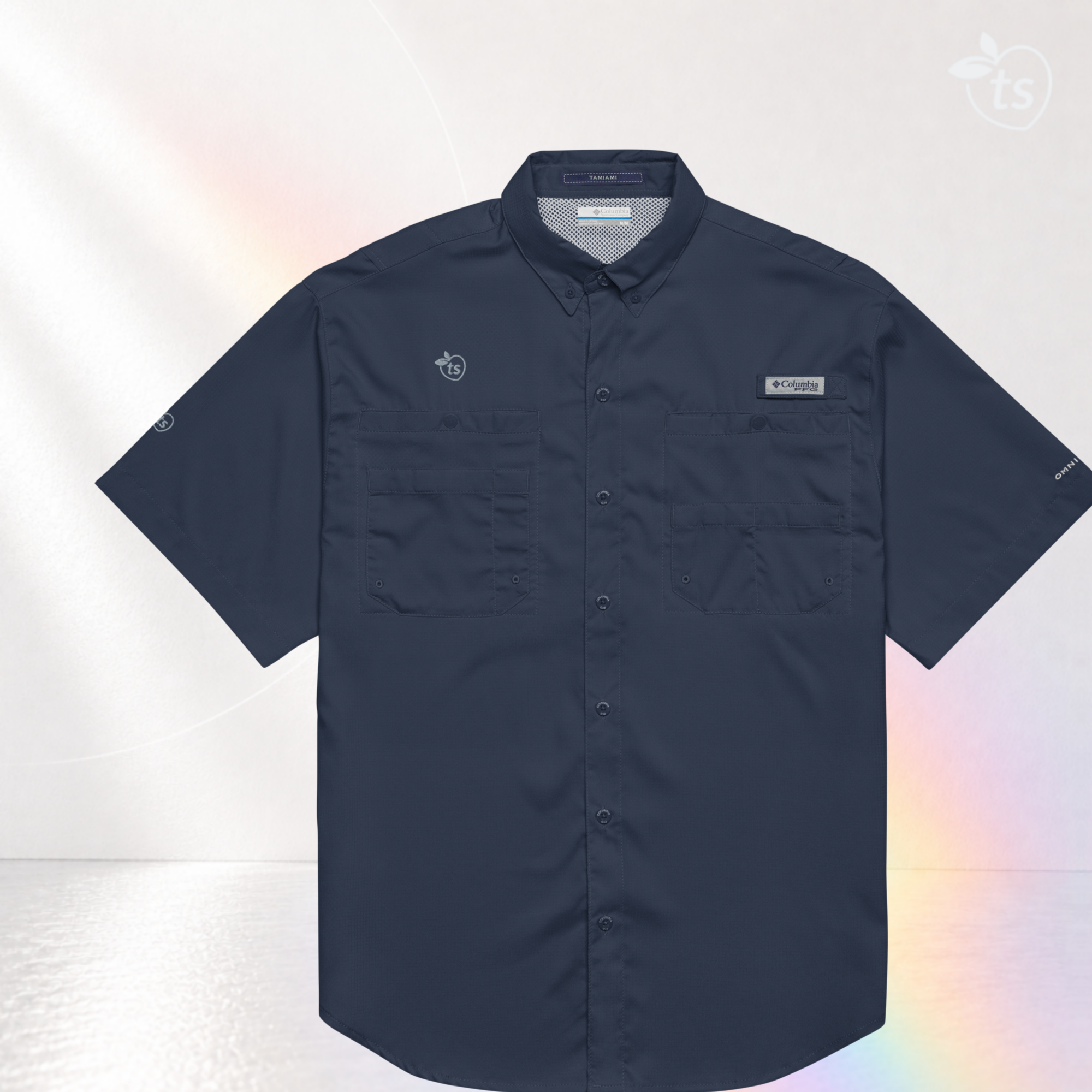 Columbia® by tsgabrielle® • Men's • Short Sleeve Button Shirt • Dark Colors