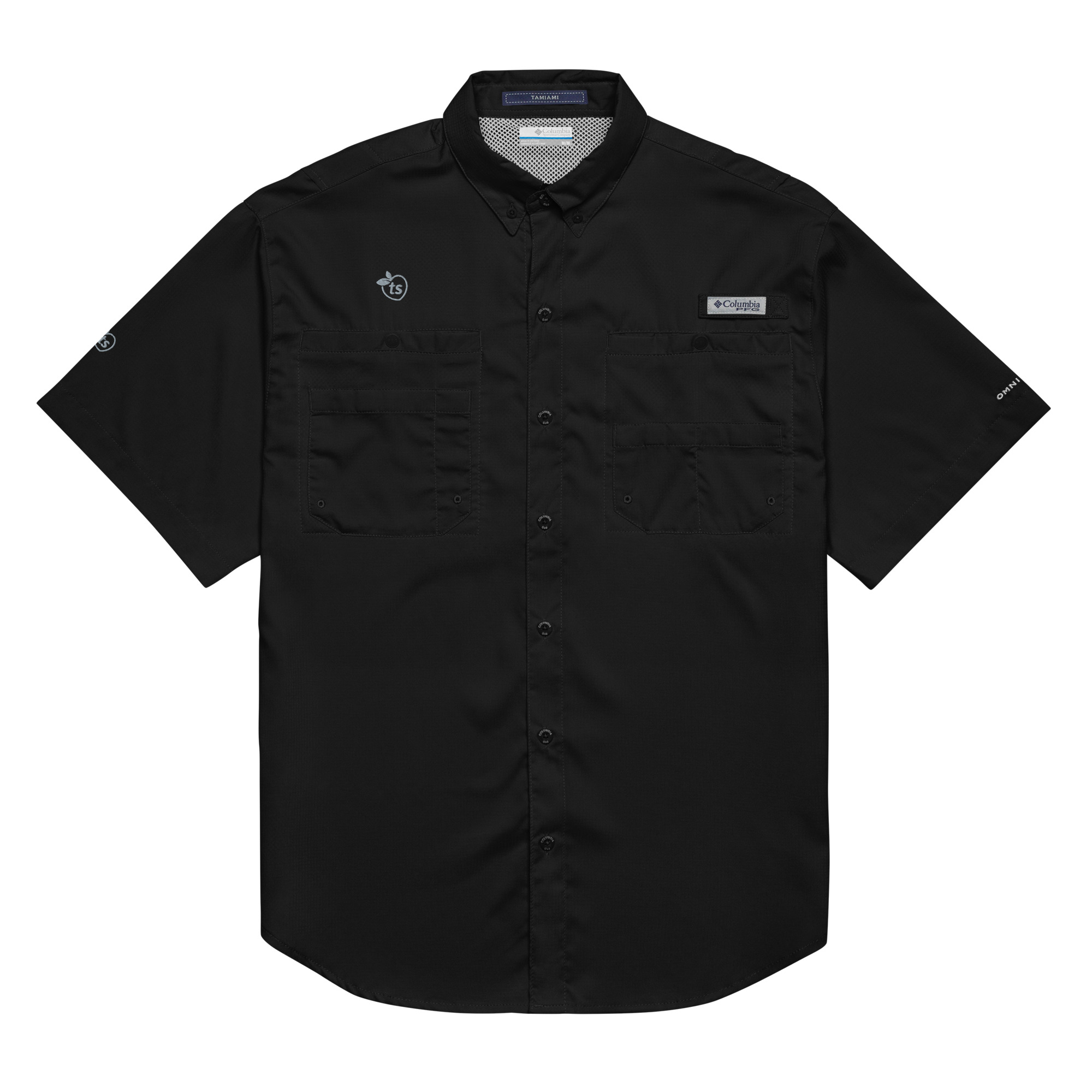 Columbia® by tsgabrielle® • For Him • Short Sleeve Button Shirt • Dark Colors