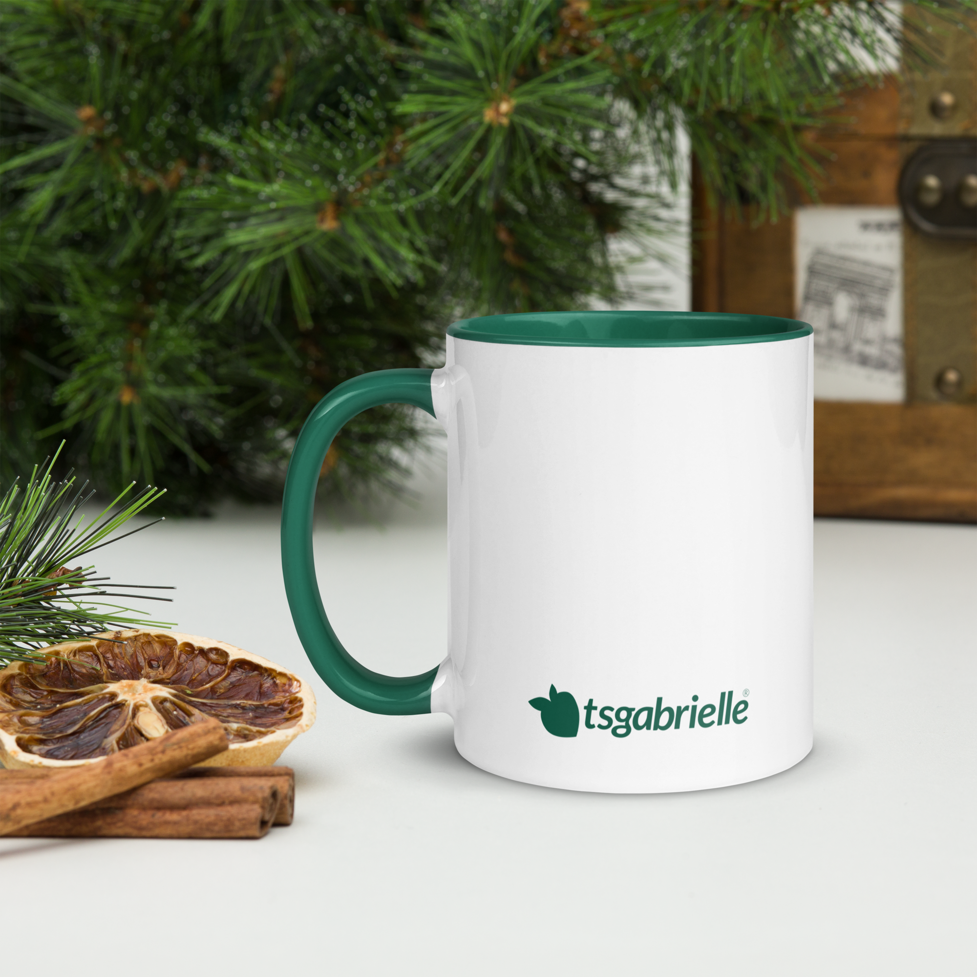 tsgabrielle® • Mug with Color Dark Green Inside • Ceramic • 2 Sizes