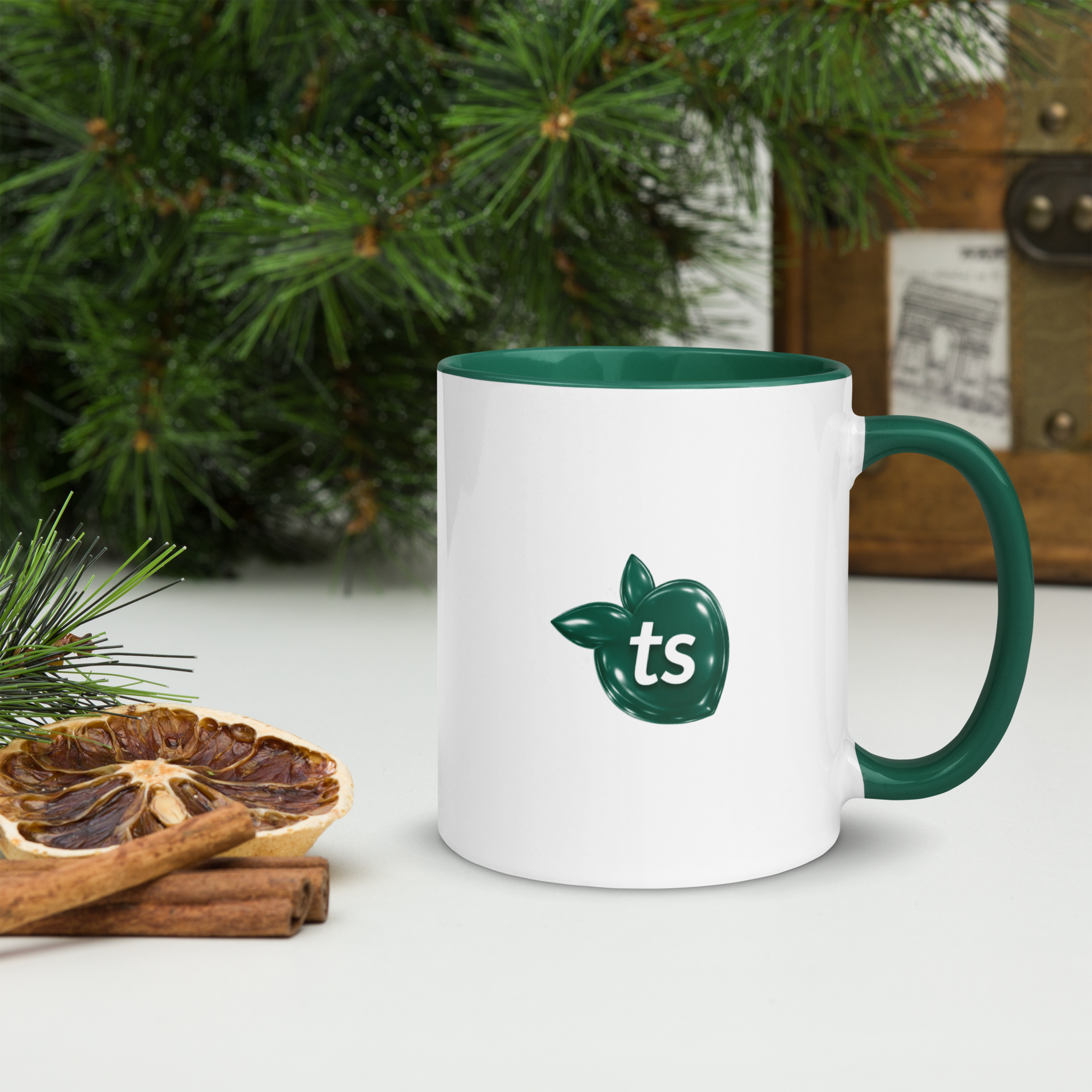 tsgabrielle® • Mug with Color Dark Green Inside • Ceramic • 2 Sizes