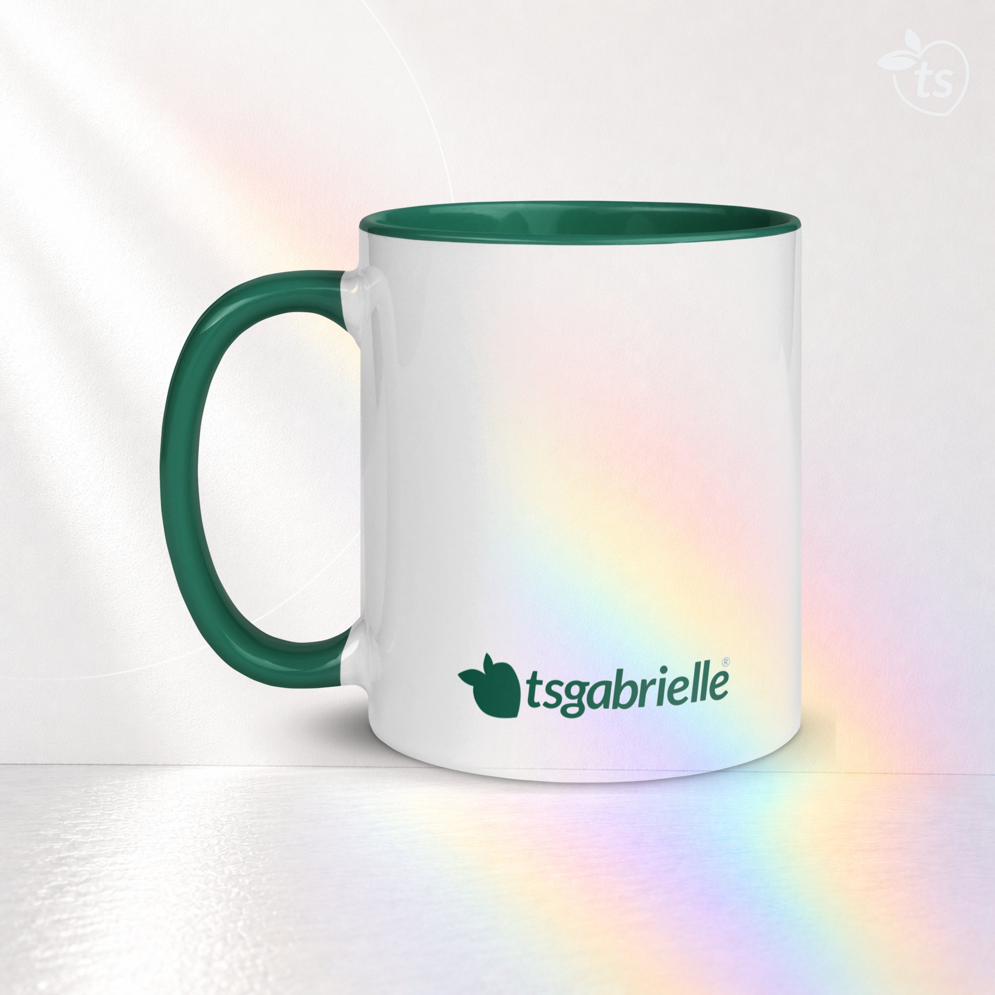 tsgabrielle® • Mug with Color Dark Green Inside • Ceramic • 2 Sizes