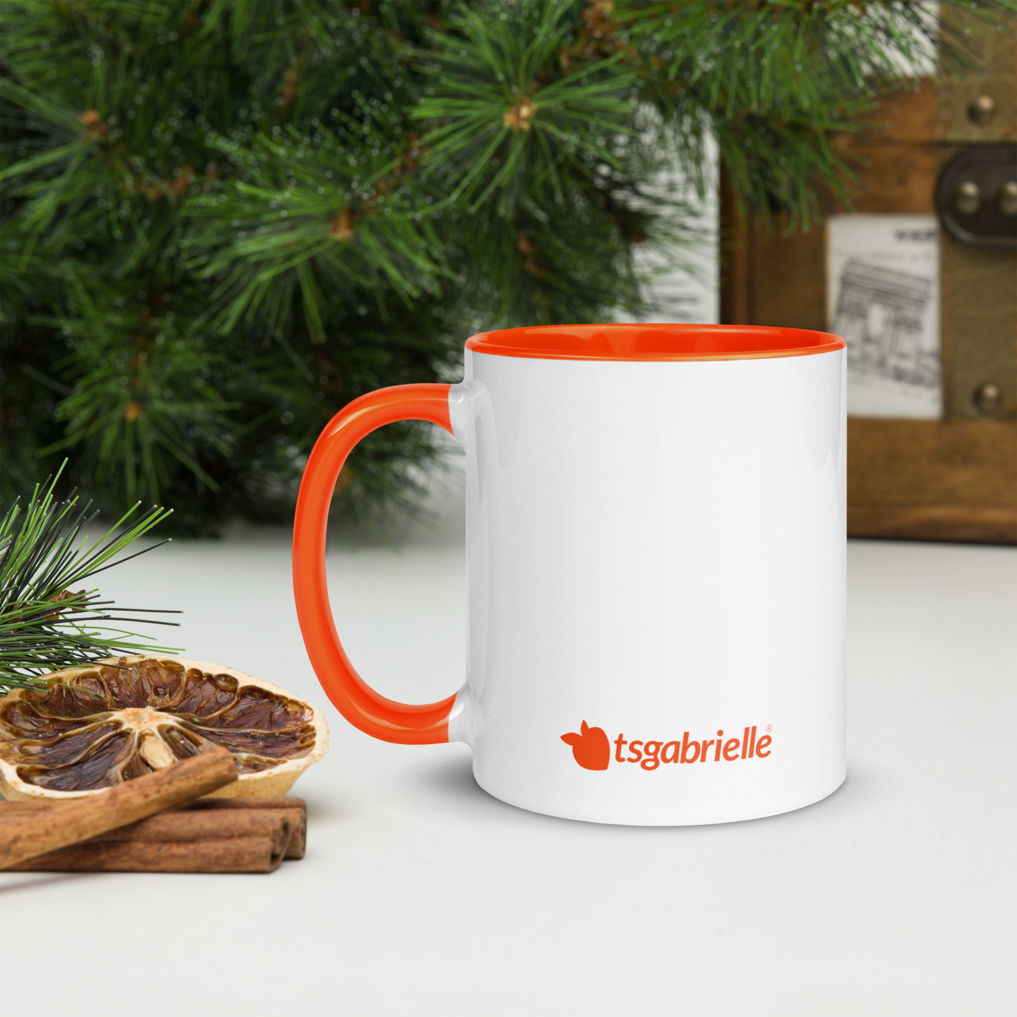 tsgabrielle® • Mug with Color Orange Inside • Ceramic • 11 oz - View 5