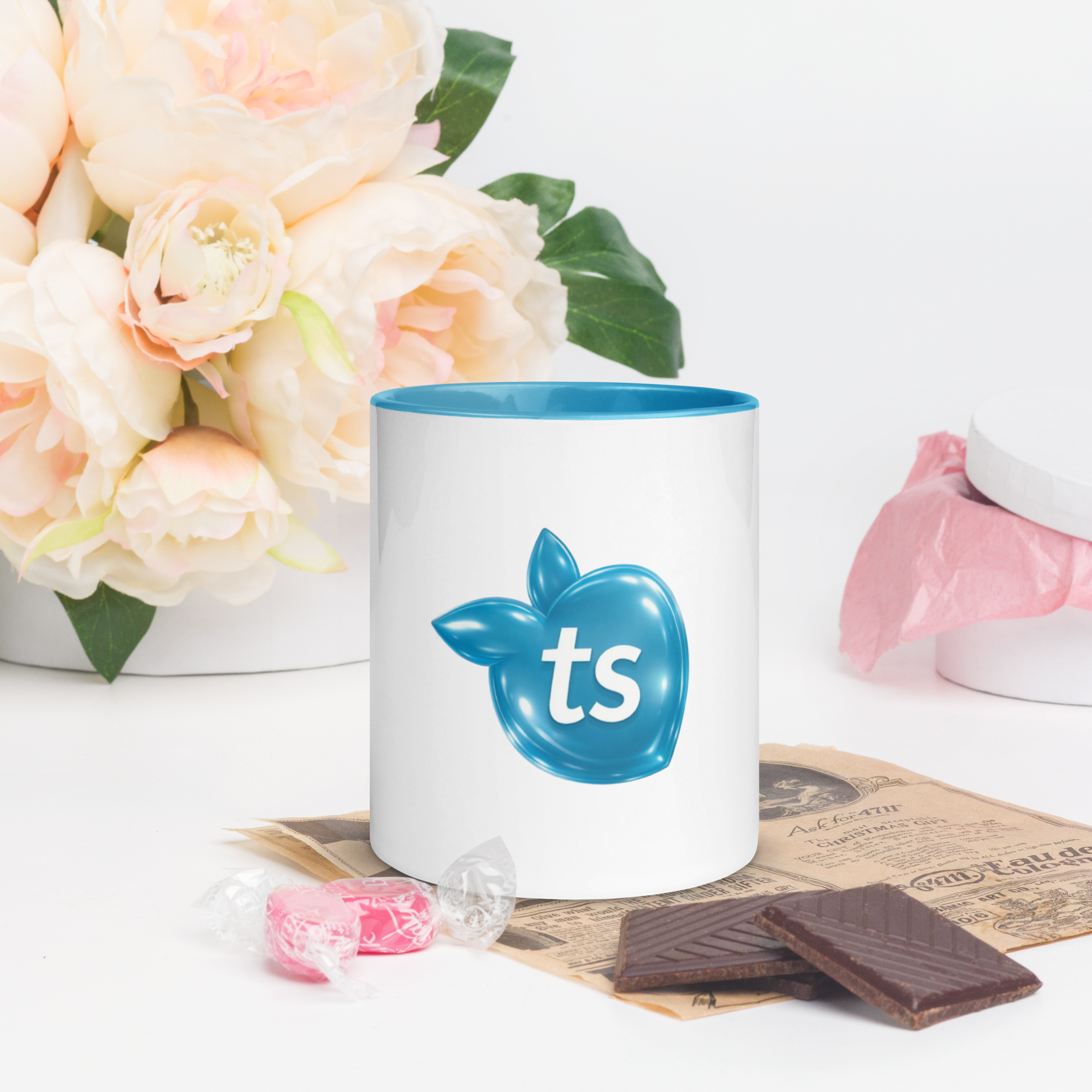 tsgabrielle® • Mug with Color Light Blue Inside • Ceramic • 2 Sizes - View 9