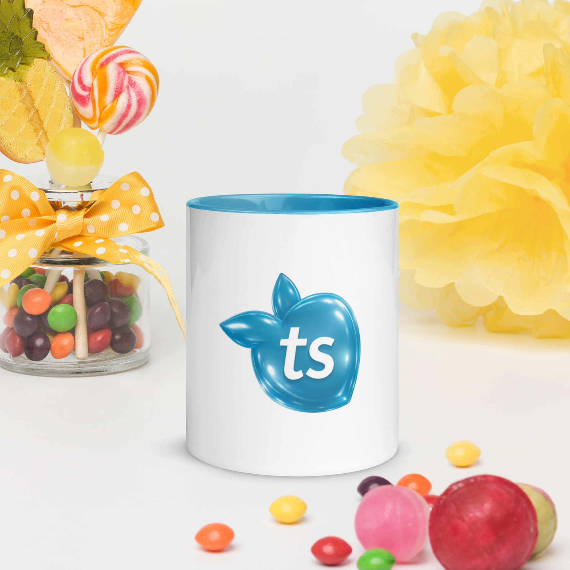 tsgabrielle® • Mug with Color Light Blue Inside • Ceramic • 2 Sizes - View 11
