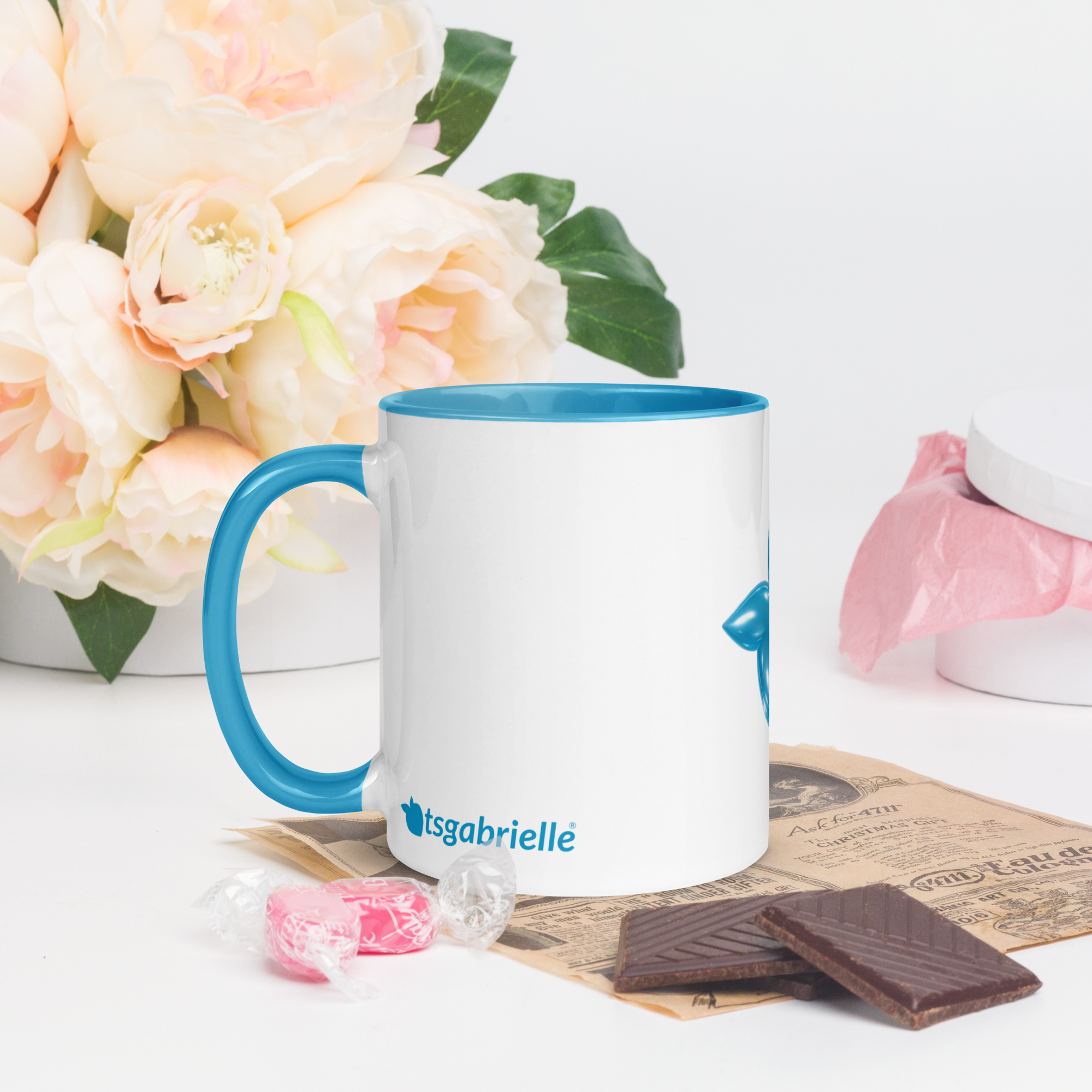 tsgabrielle® • Mug with Color Light Blue Inside • Ceramic • 2 Sizes - View 10