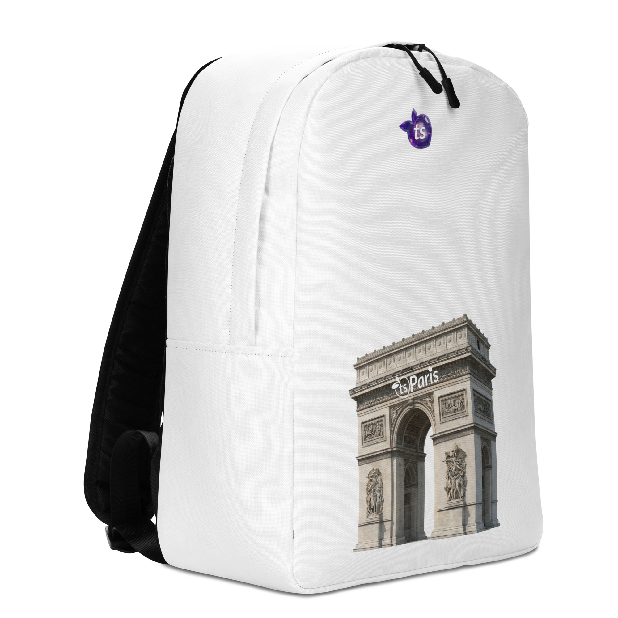 tsgabrielle® • Paris - Arc de Triomphe • Minimalist Backpack • White